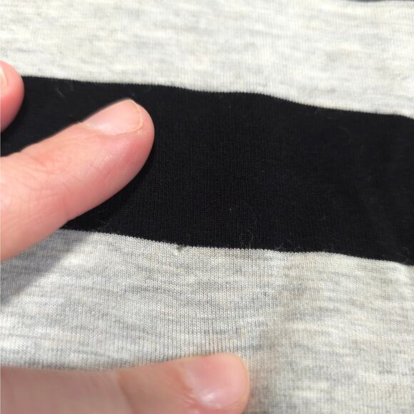 Saks Fifth Avenue Cowl Turtleneck Striped Long Sleeve Blouse Women Size XL - Picture 7 of 7